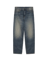 Carhartt Wip Aaron Pant 'Camano' Denim Blue mid worn used