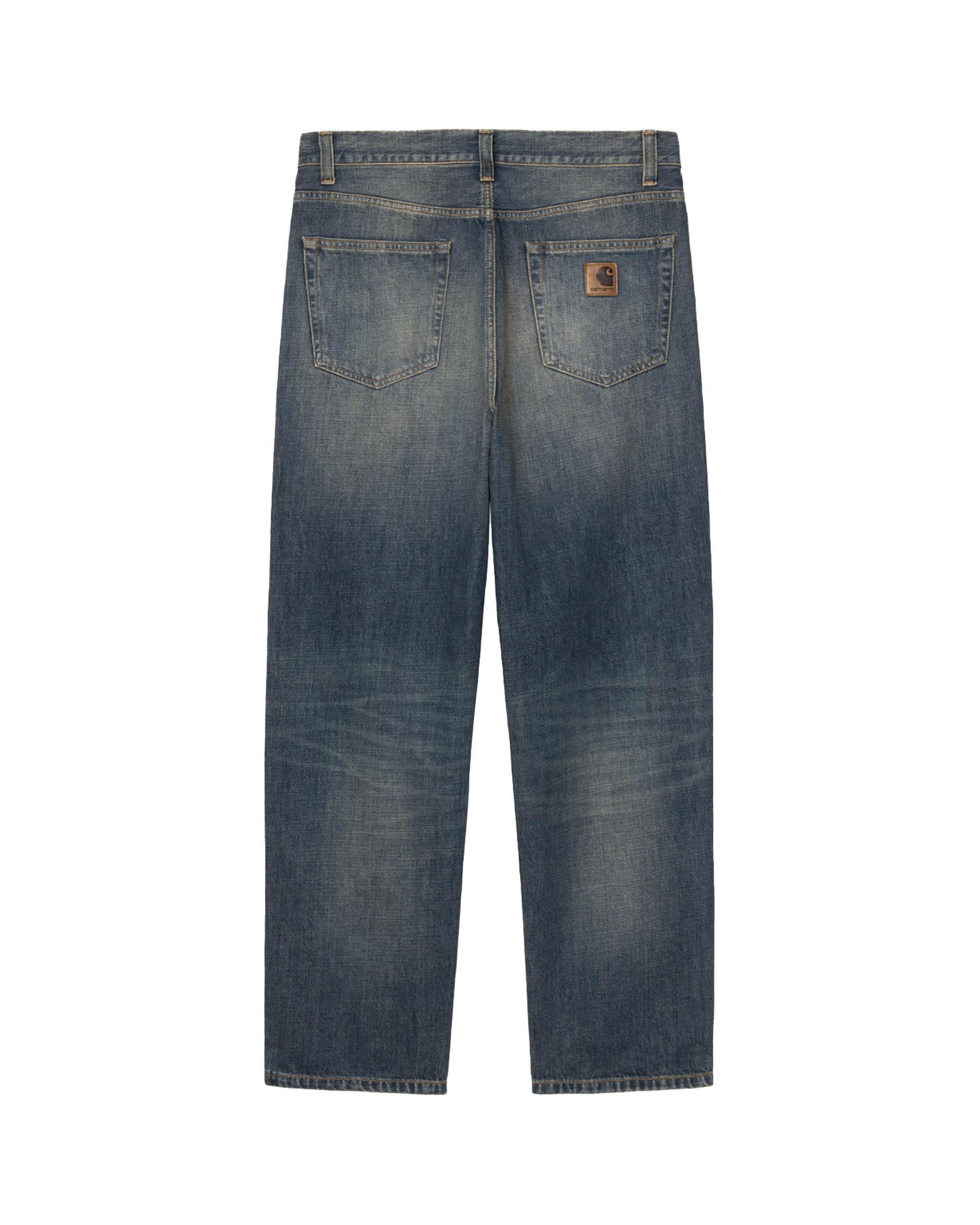Carhartt Wip Aaron Pant 'Camano' Denim Blue mid worn used