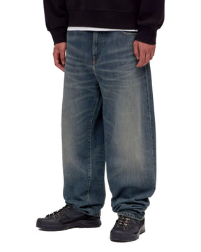 Carhartt Wip Aaron Pant 'Camano' Denim Blue mid worn used