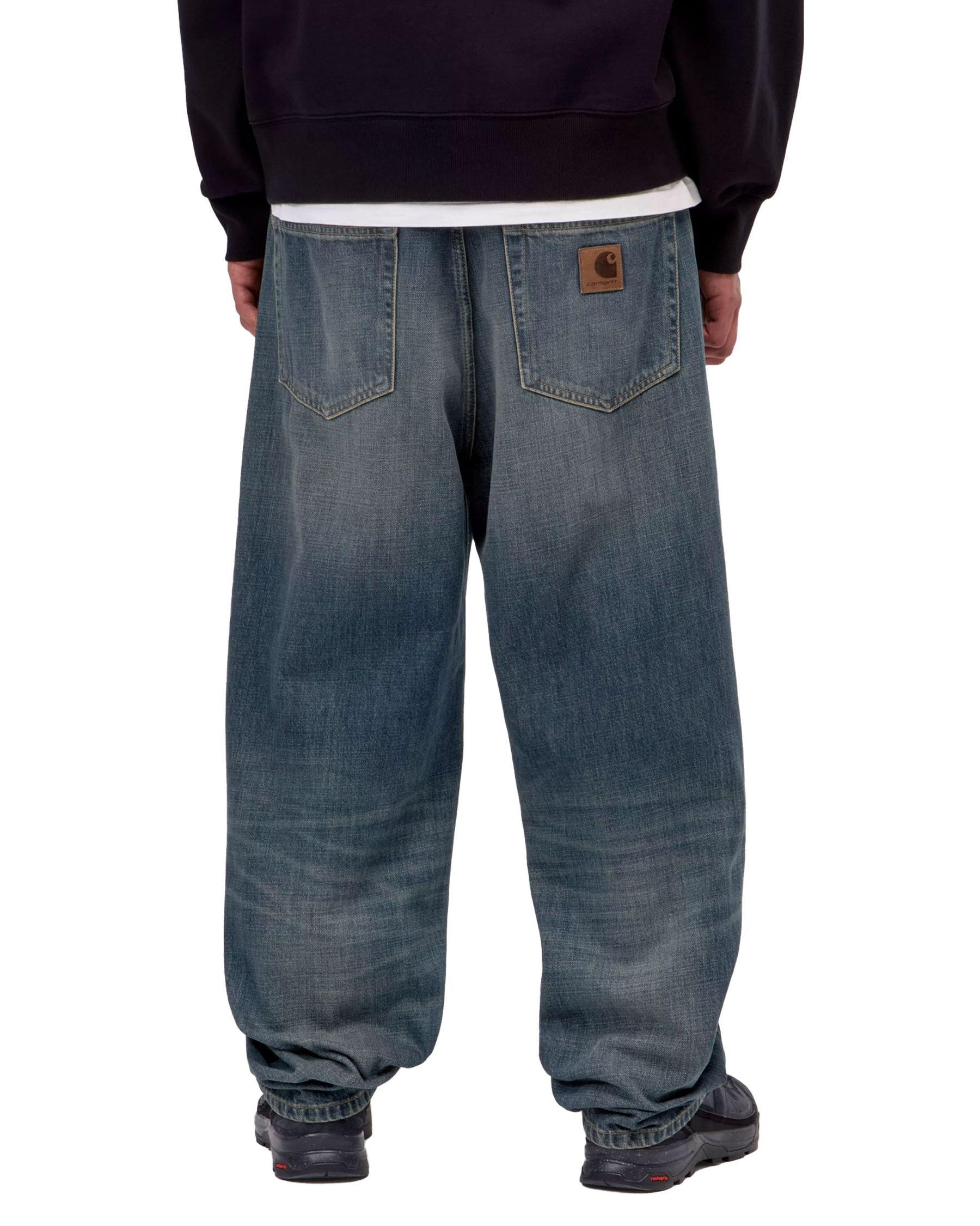 Carhartt Wip Aaron Pant 'Camano' Denim Blue mid worn used