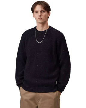 Carhartt Wip Anglistic Sweater Speckled Dark Navy