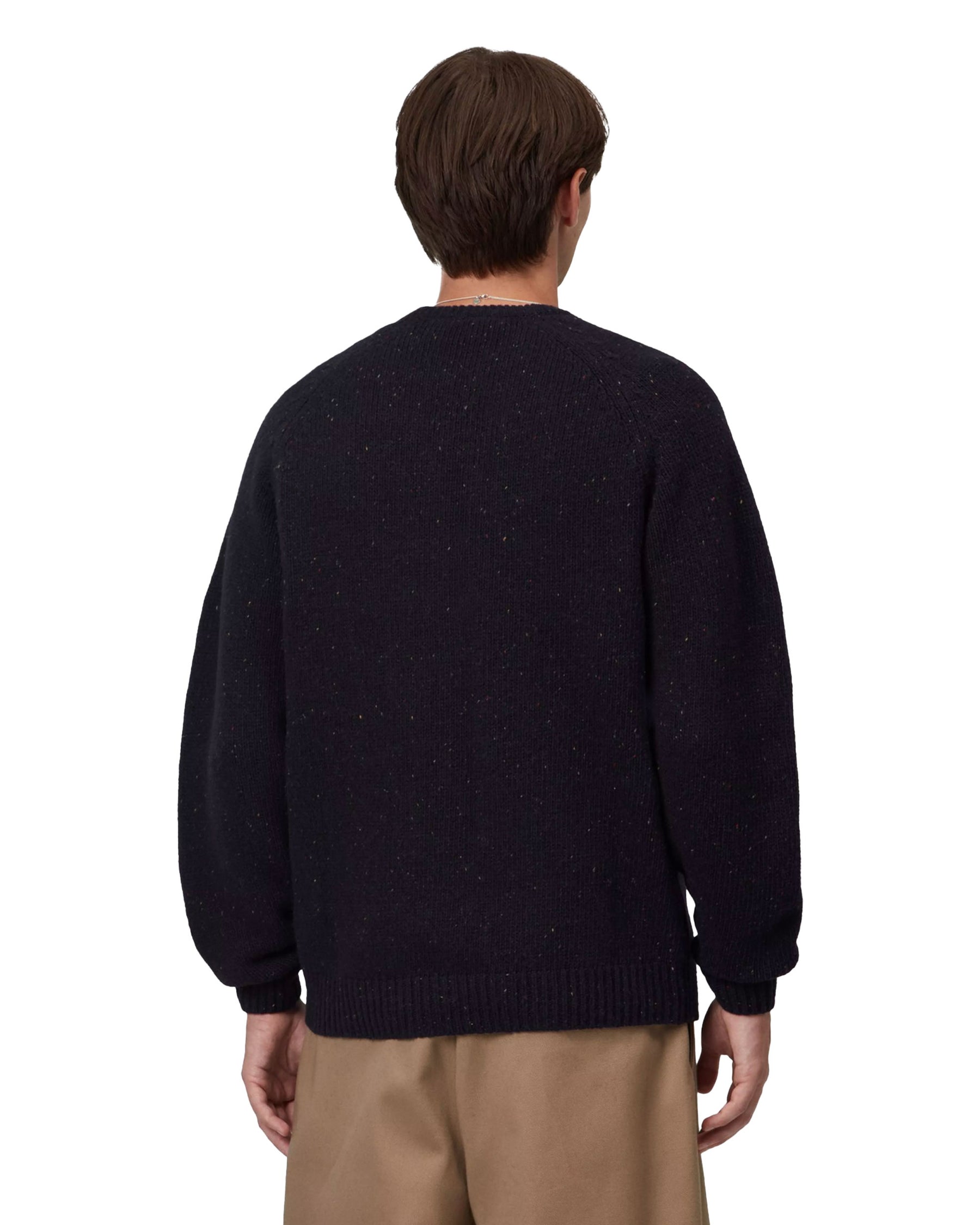 Carhartt Wip Anglistic Sweater Speckled Dark Navy
