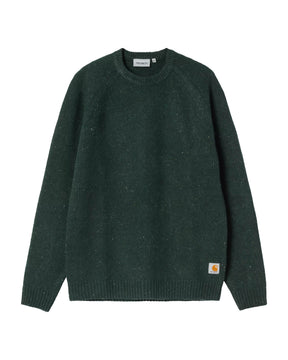 Carhartt Wip Anglistic Sweater Speckled Dark Scarab