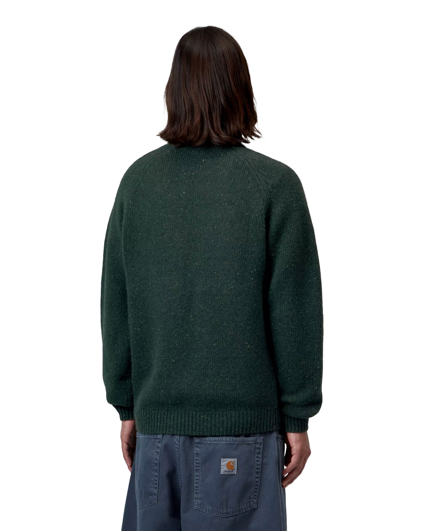 Carhartt Wip Anglistic Sweater Speckled Dark Scarab