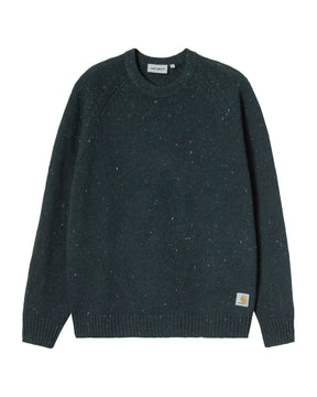 Carhartt Wip Anglistic Sweater Speckled Deep Lagoon