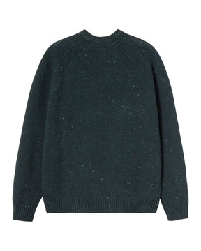 Carhartt Wip Anglistic Sweater Speckled Deep Lagoon