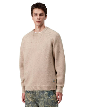 Carhartt Wip Anglistic Sweater Speckled Fleur De Sel