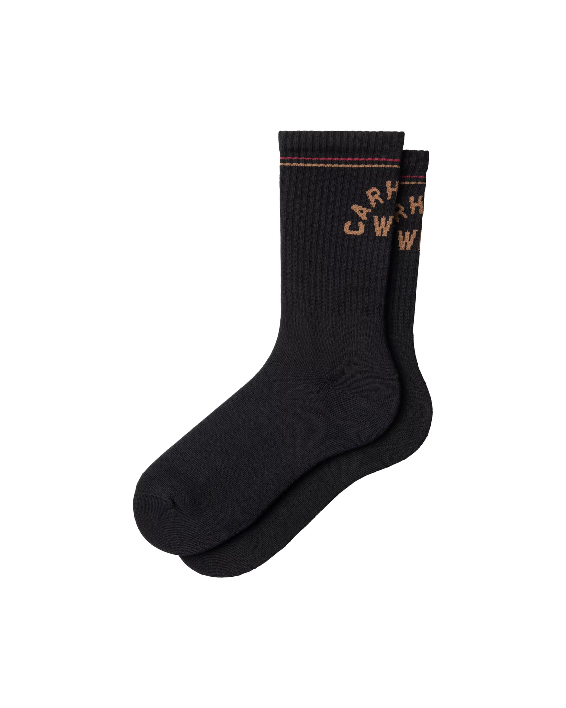 Carhartt Wip Arch Script Socks Black-WIP H Brown