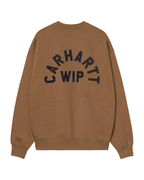 Carhartt Wip Arch Script Sweat WIP H Brown-Black Stone Washed