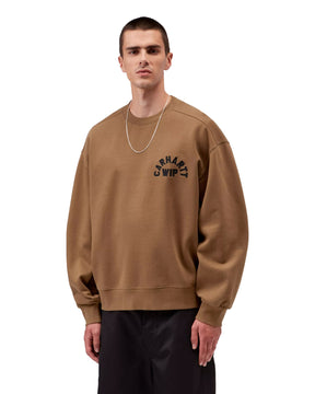 Carhartt Wip Arch Script Sweat WIP H Brown-Black Stone Washed