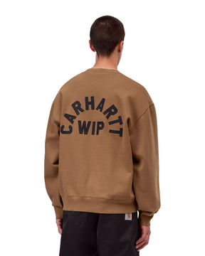 Carhartt Wip Arch Script Sweat WIP H Brown-Black Stone Washed