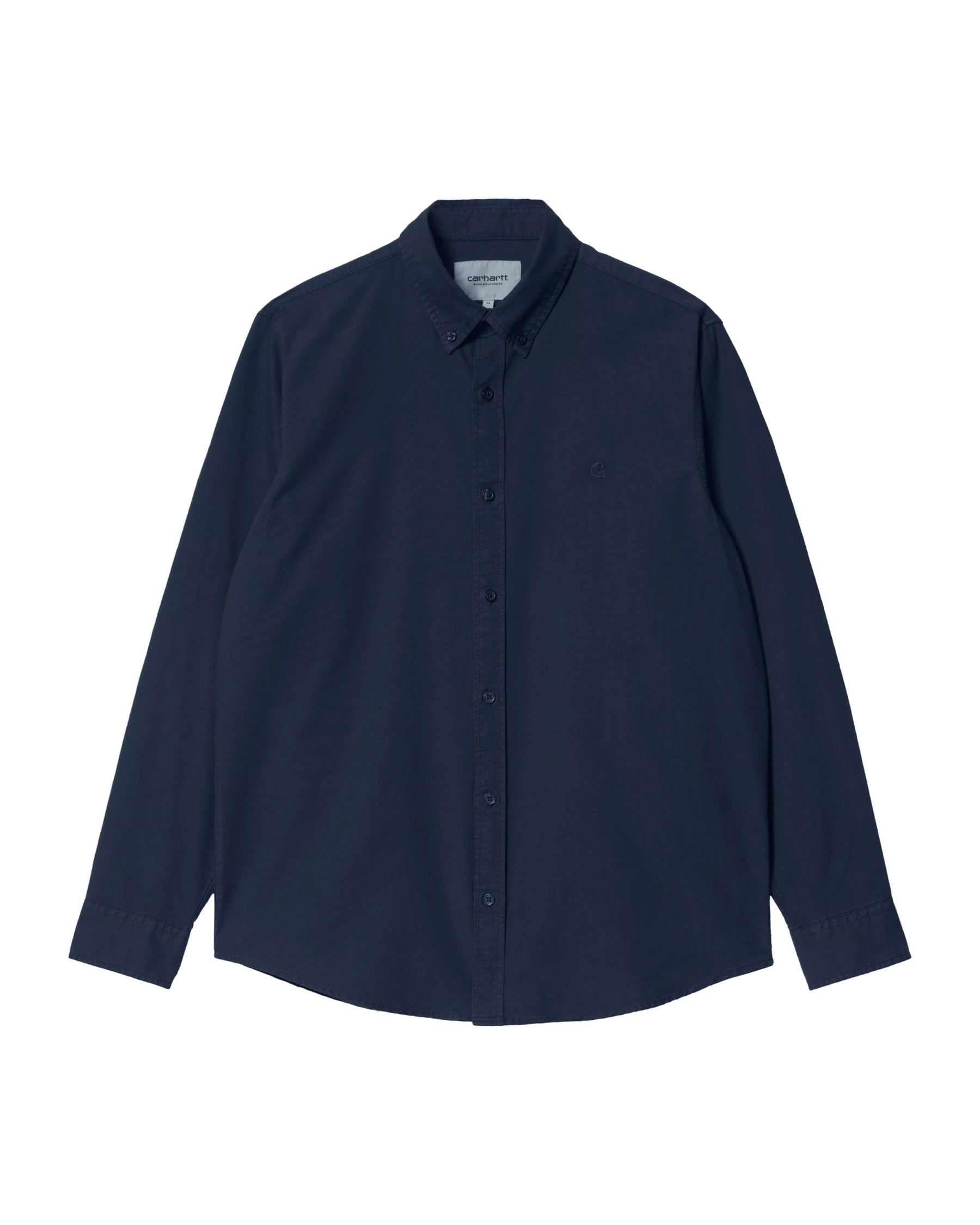 Camicia Uomo Bolton Shirt Blu Scuro garment dyed