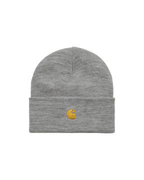 Carhartt Wip Chase Beanie Grey Heather-Gold