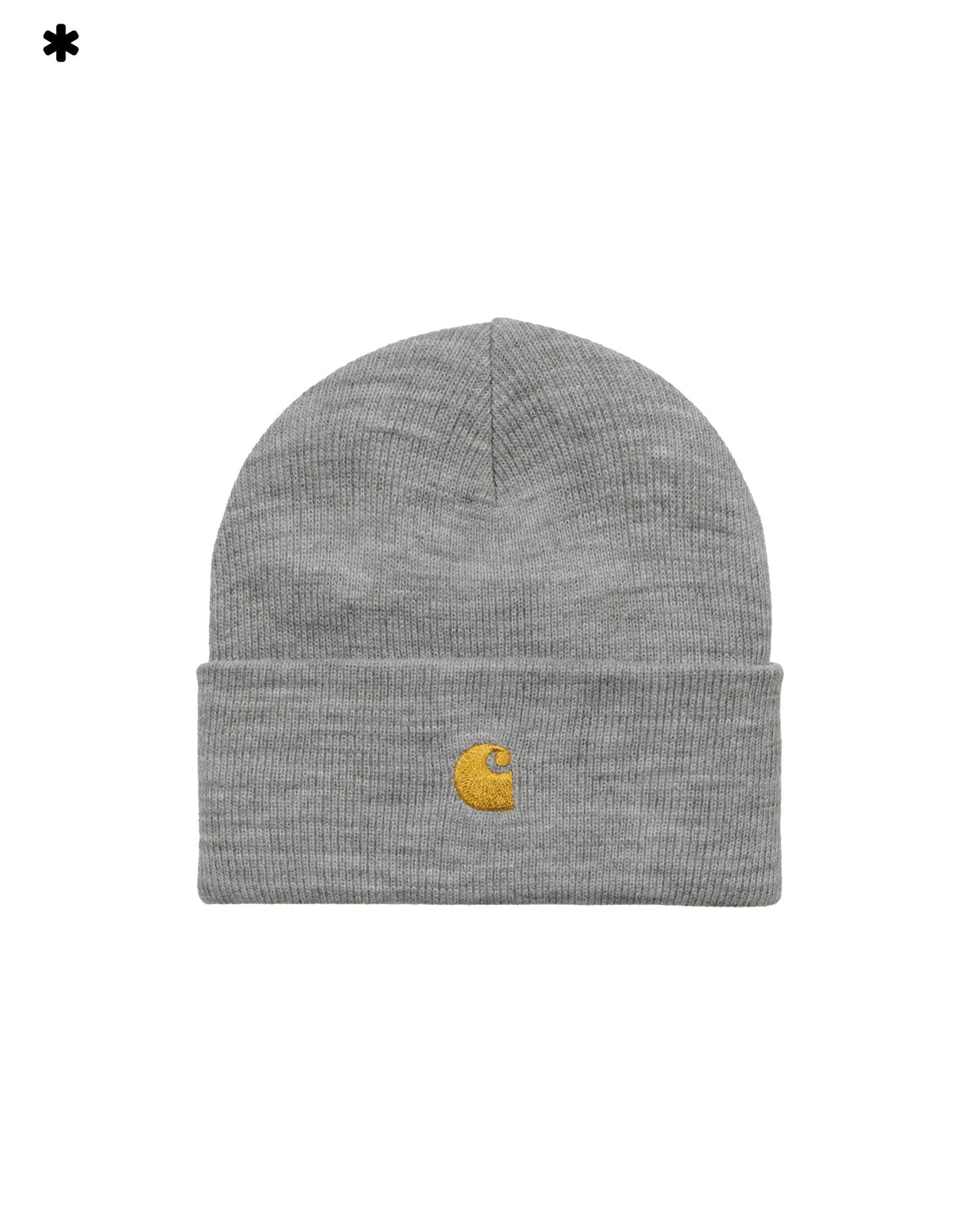 Carhartt Wip Chase Beanie Grey Heather-Gold