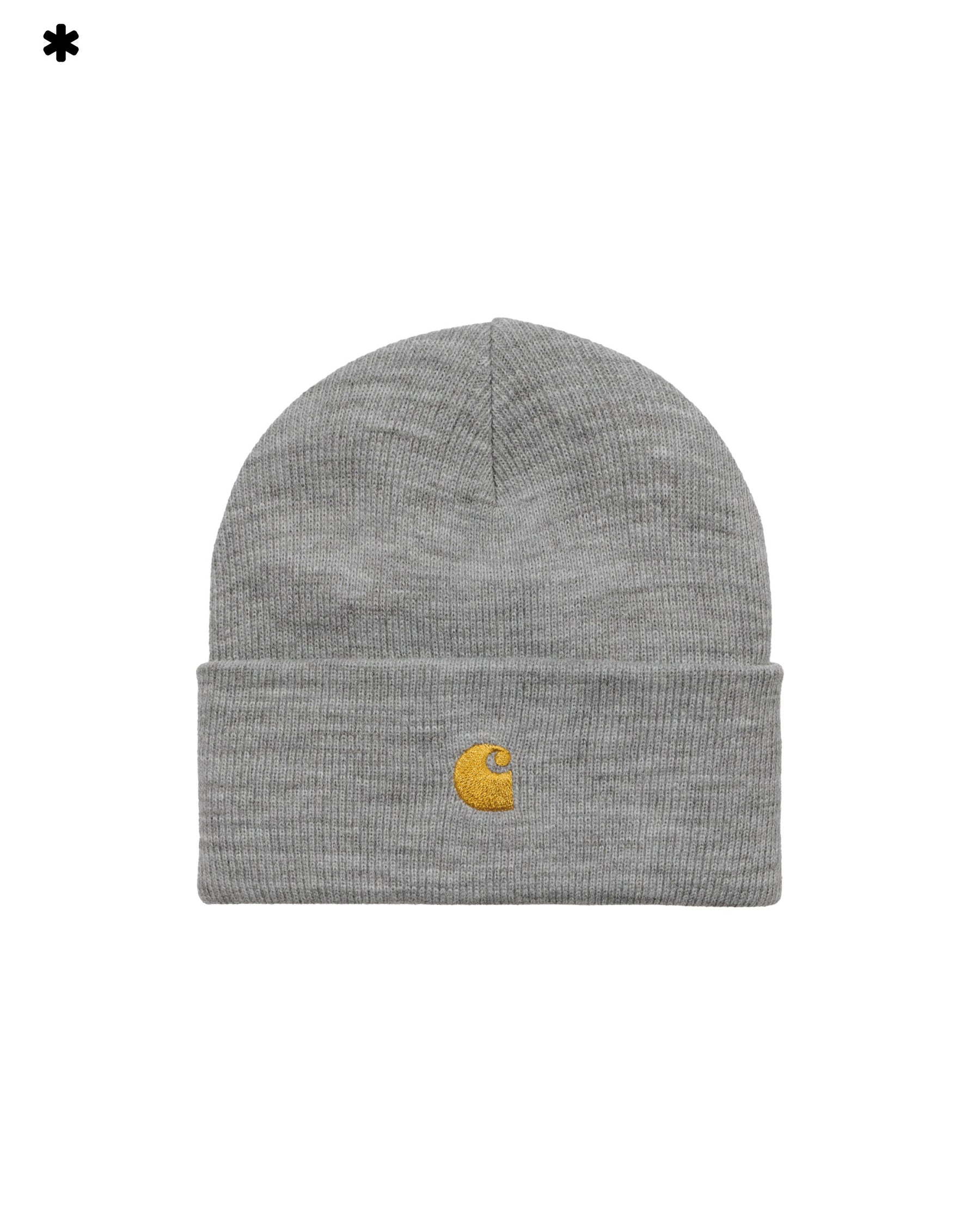 Carhartt Wip Chase Beanie Grey Heather-Gold