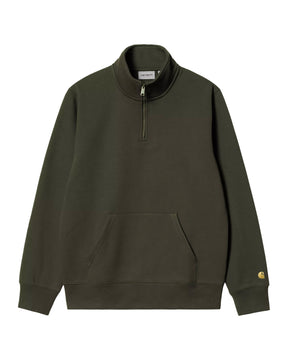 Carhartt Wip Chase Neck Zip Sweat Olive-Gold