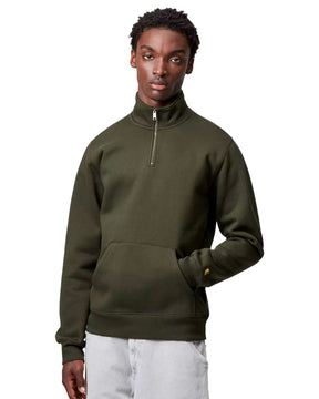Carhartt Wip Chase Neck Zip Sweat Olive-Gold