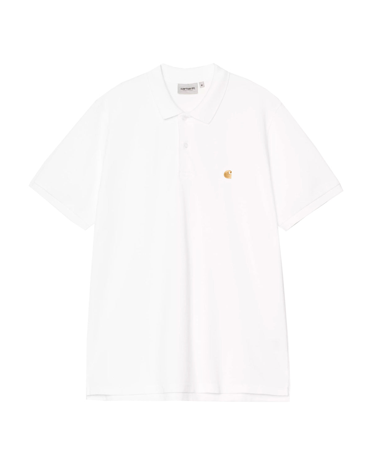Carhartt Wip Chase Pique Polo Bianco Oro