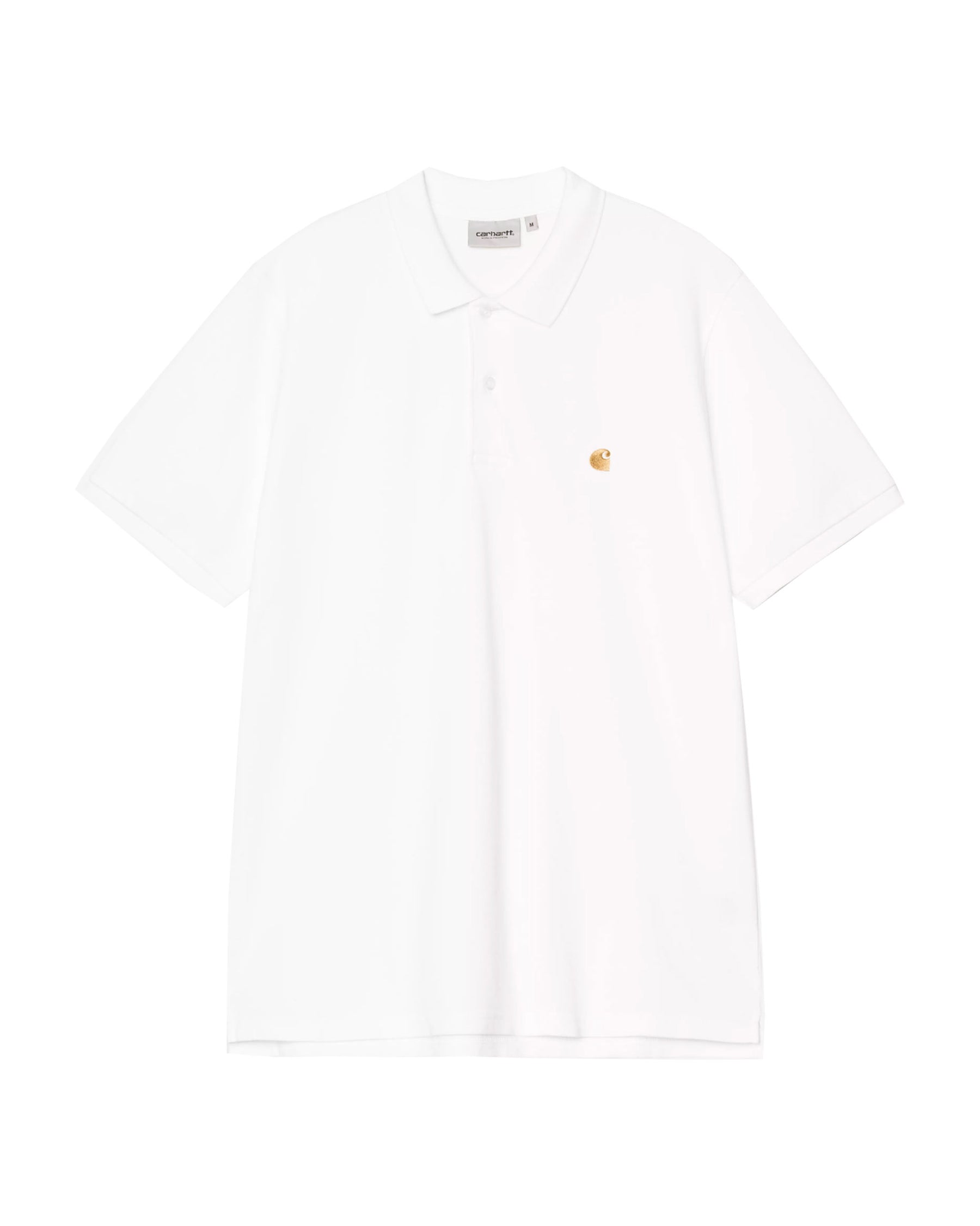Carhartt Wip Chase Pique Polo Bianco Oro