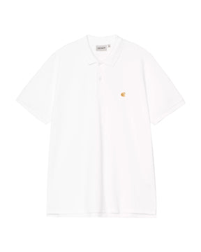 Carhartt Wip Chase Pique Polo Bianco Oro