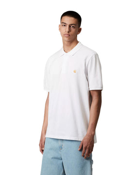 Carhartt Wip Chase Pique Polo Bianco Oro