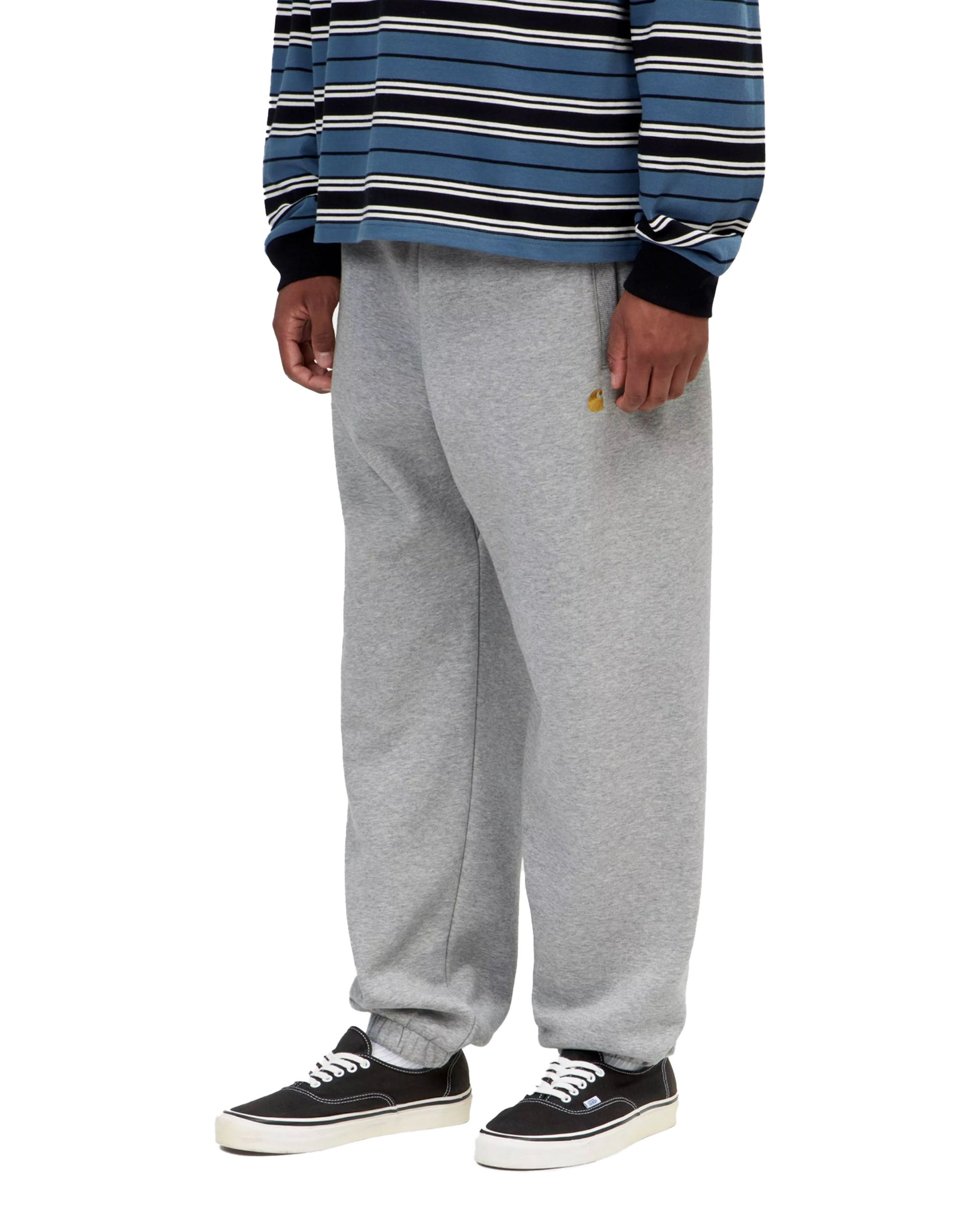 Carhartt Wip Chase Sweat Pant Gray Heather-Gold