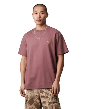 Carhartt Wip Chase T-Shirt Dusky Pink-Gold
