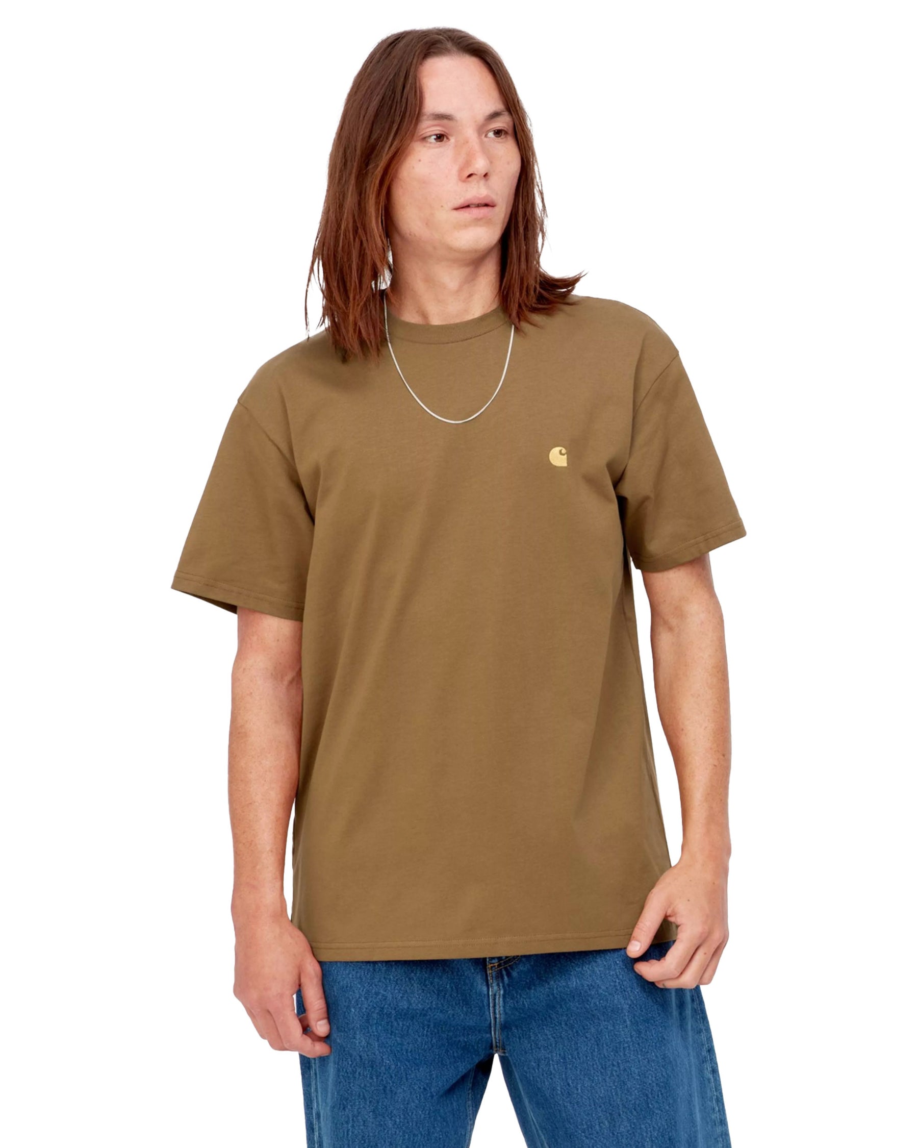 Carhartt Wip Chase T-Shirt Hamilton Brown-Gold