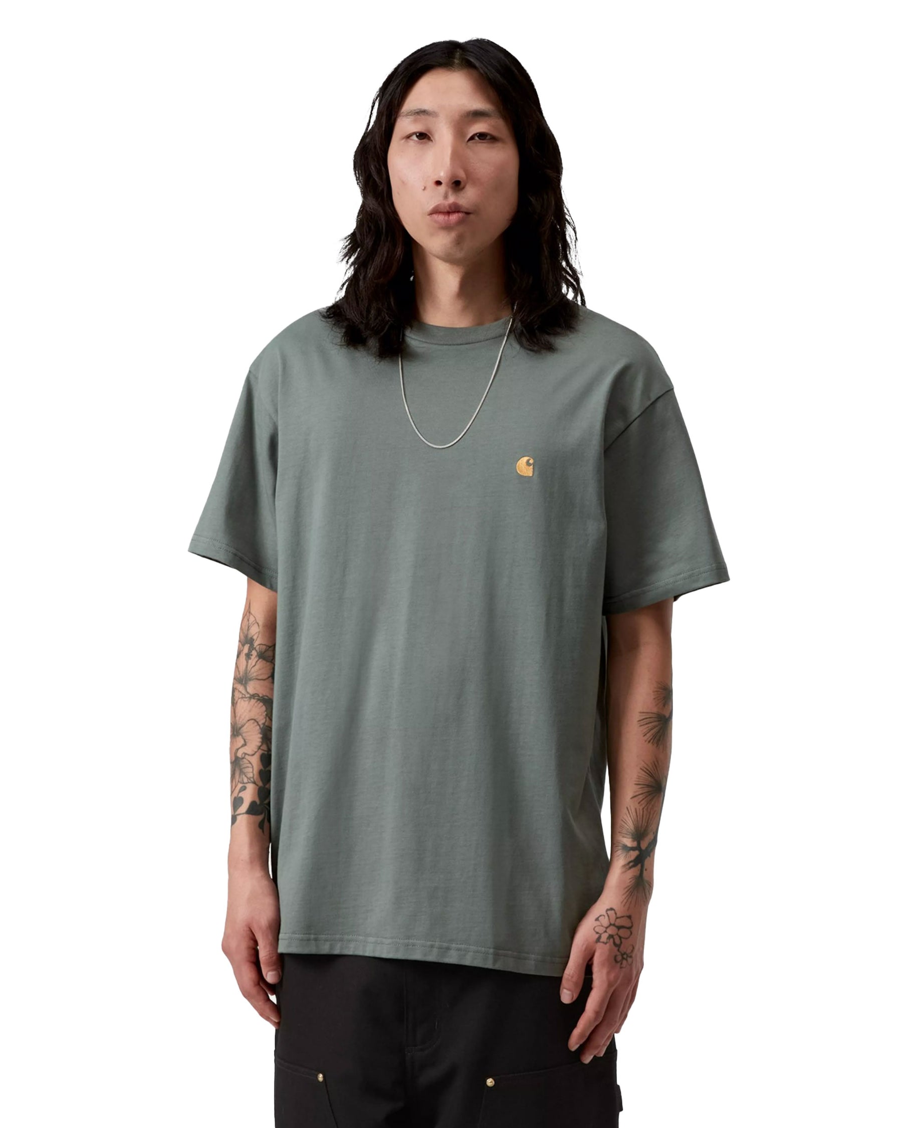 Carhartt Wip Chase T-Shirt Velvet Green-Gold