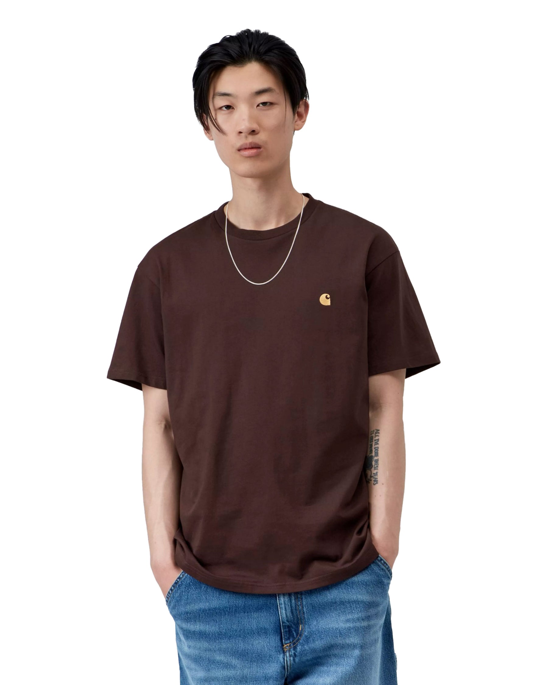 Carhartt Wip Chase T-shirt Palisander-Gold