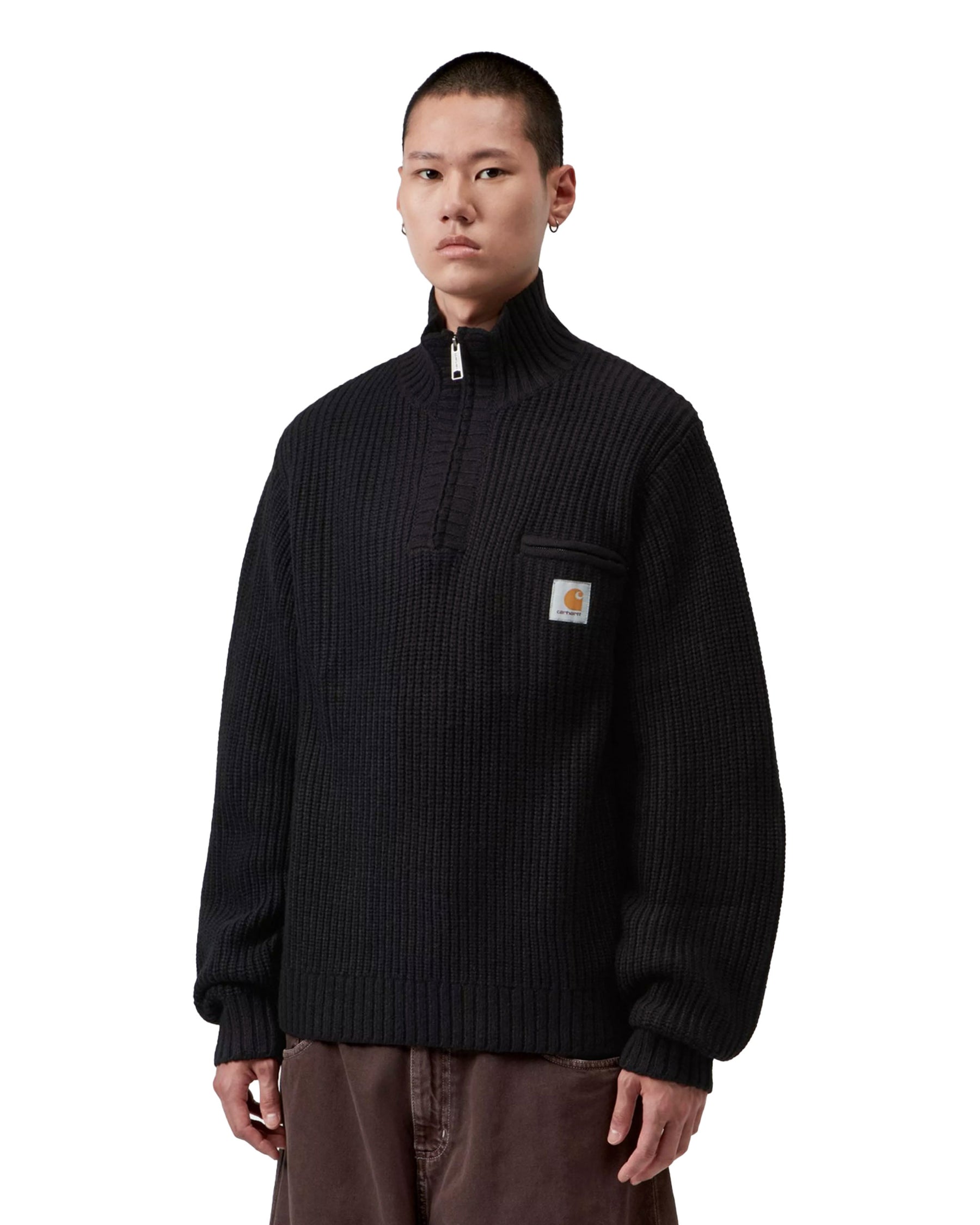 Carhartt Wip Detroit Half Zip Sweater WIP Black