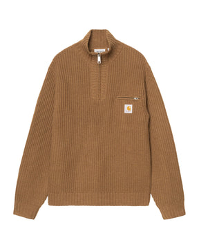 Carhartt Wip Detroit Half Zip Sweater WIP H Brown