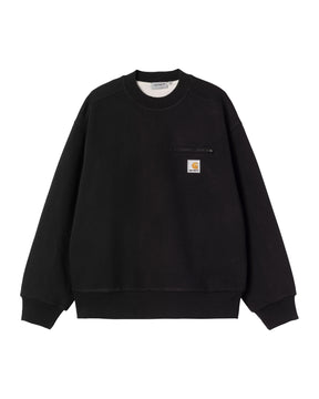 Carhartt Wip Detroit Sweatshirt Black Stone Washed