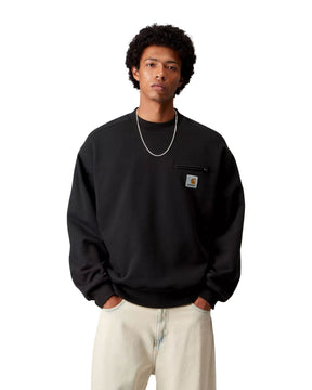 Carhartt Wip Detroit Sweatshirt Black Stone Washed