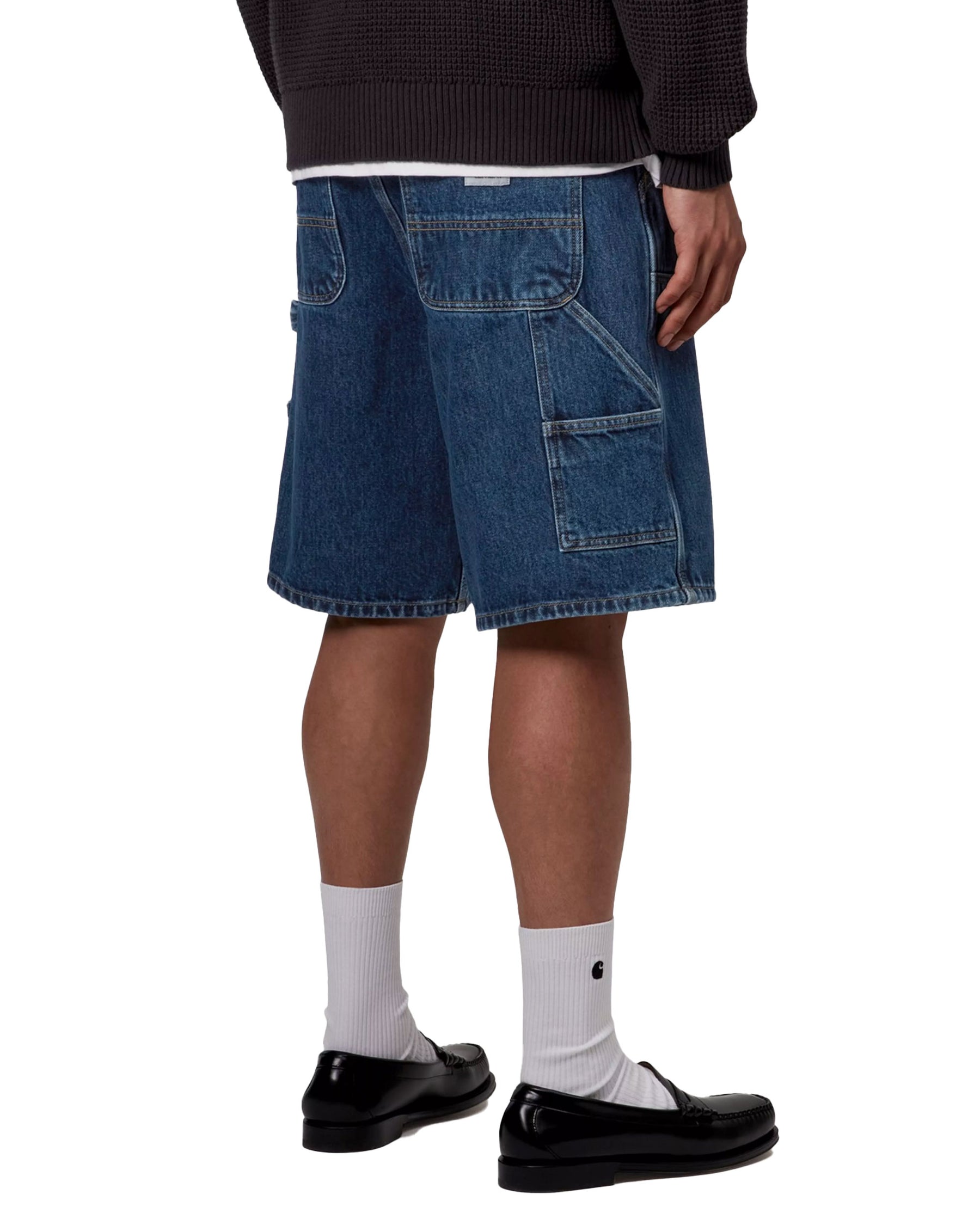 Carhartt Wip Double Knee Short Blue Stone Washed