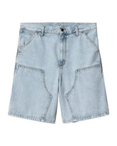 Carhartt Wip Double Knee Short Blue Heavy Stone Bleached