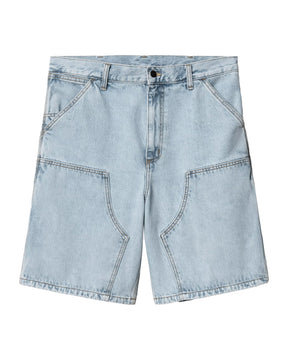 Carhartt Wip Double Knee Short Blue Heavy Stone Bleached