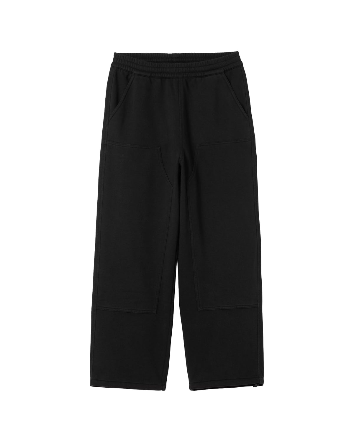 Carhartt Wip Double Knee Sweat Pant Black Stone Washed