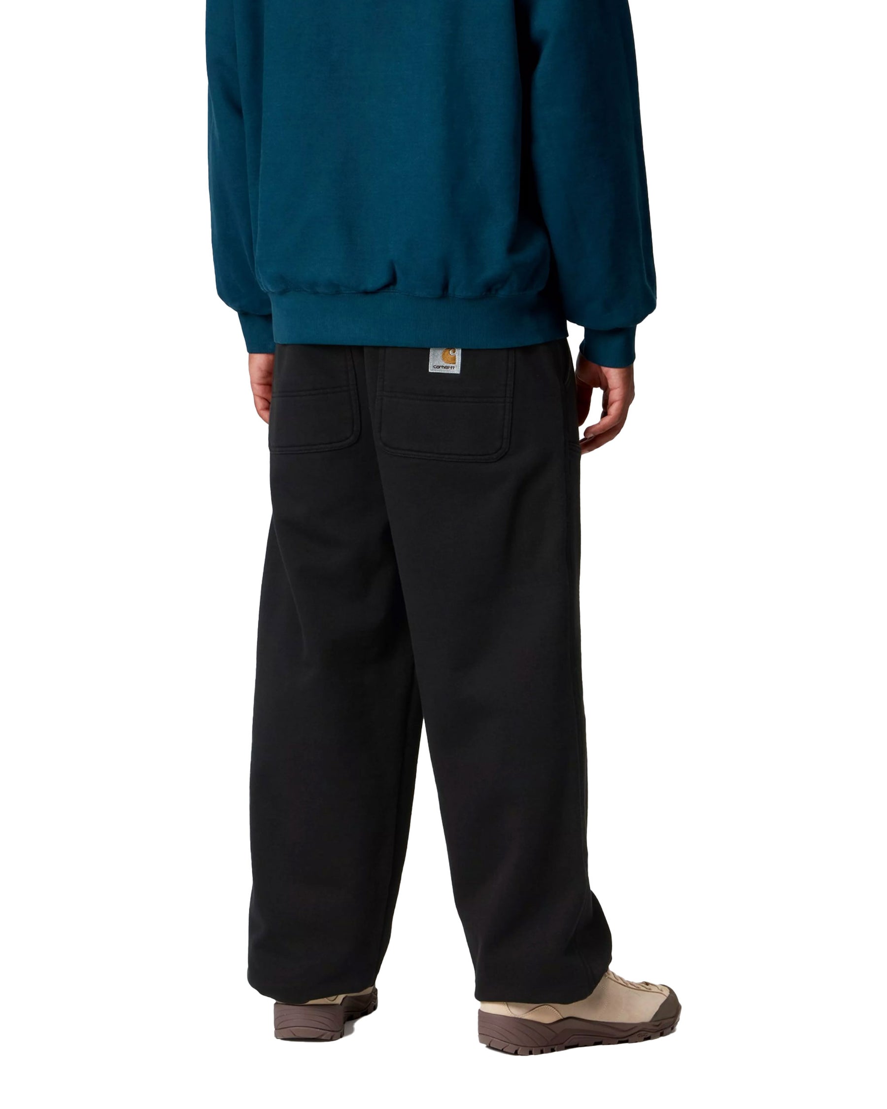 Carhartt Wip Double Knee Sweat Pant Black Stone Washed