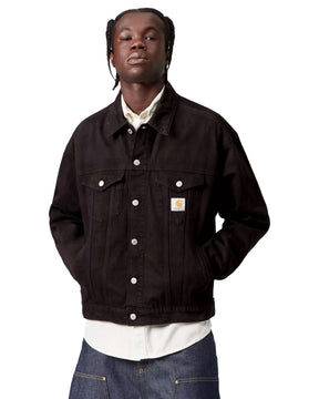 Carhartt Wip Everson Trucker Jacket Everson Print Black Palisander
