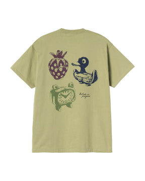 Forma Men's T-Shirt Green Stone Wash