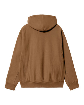 Carhartt Wip Hooded American Script Sweat Hamilton Brown