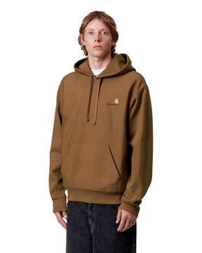 Carhartt Wip Hooded American Script Sweat Hamilton Brown
