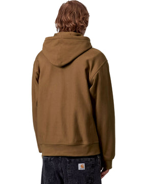 Carhartt Wip Hooded American Script Sweat Hamilton Brown