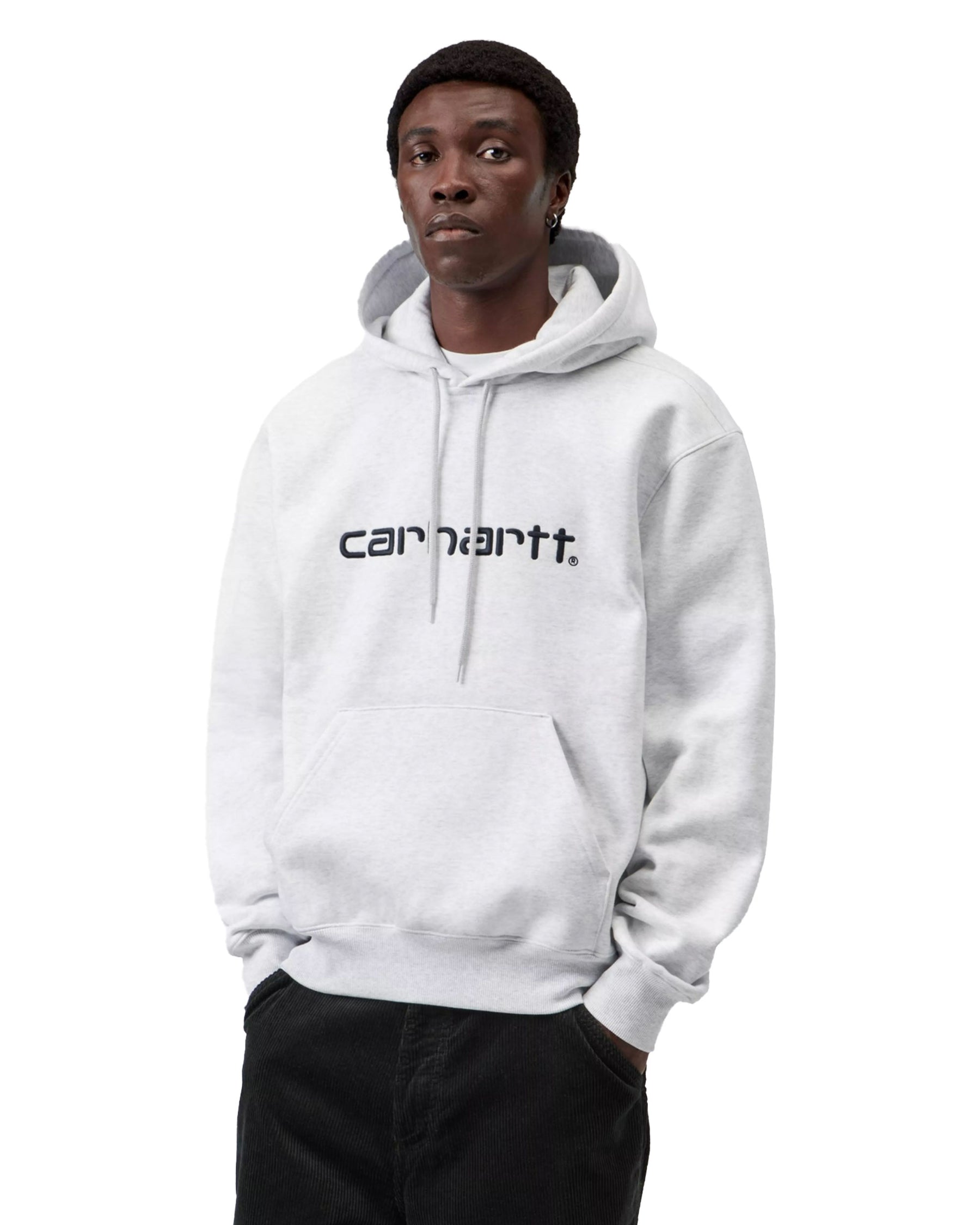 Carhartt Wip Hooded Carhartt Sweat Ash Heather-Graphite