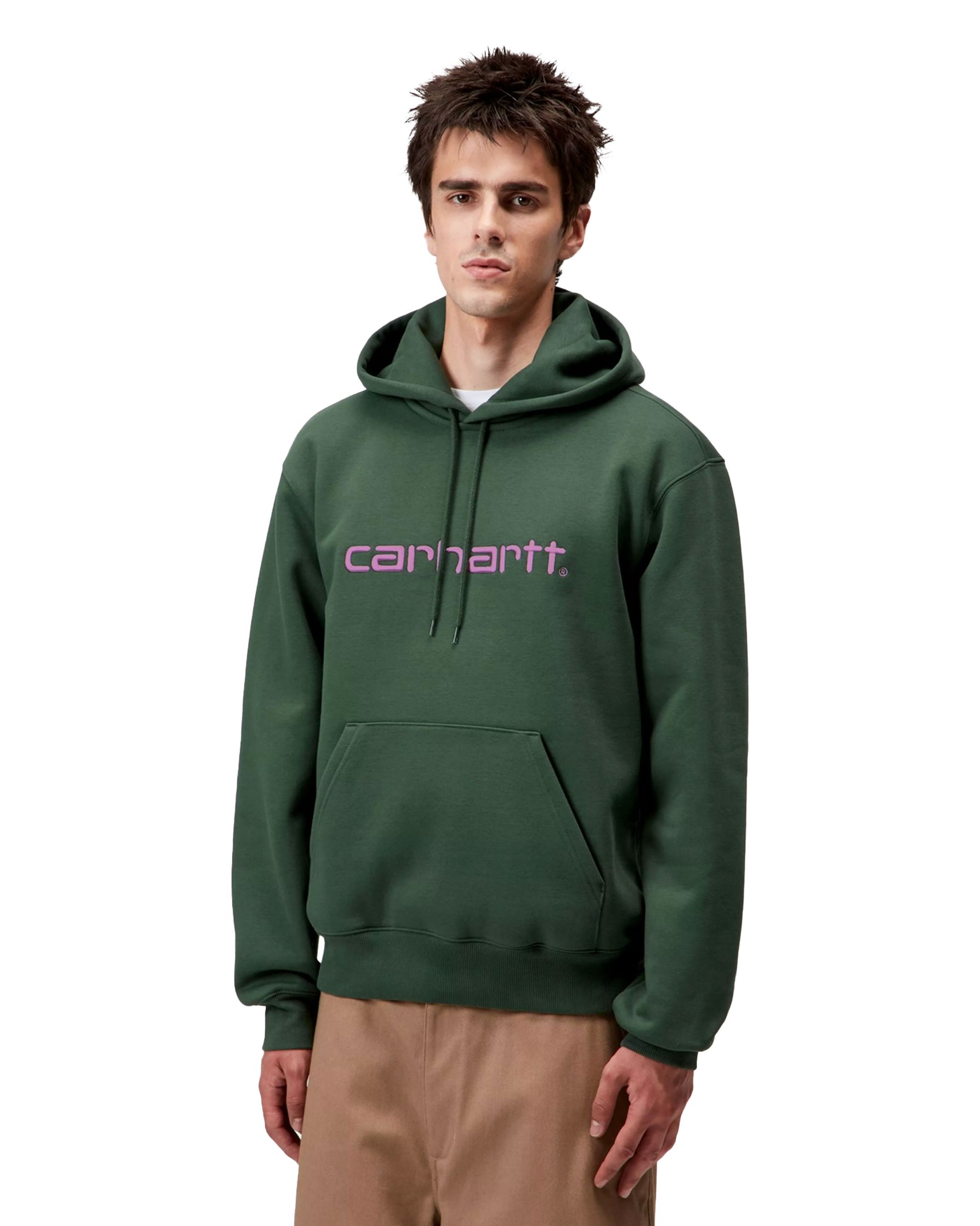 Carhartt Wip Hooded Carhartt Sweat Sycamore Tree-Phlox