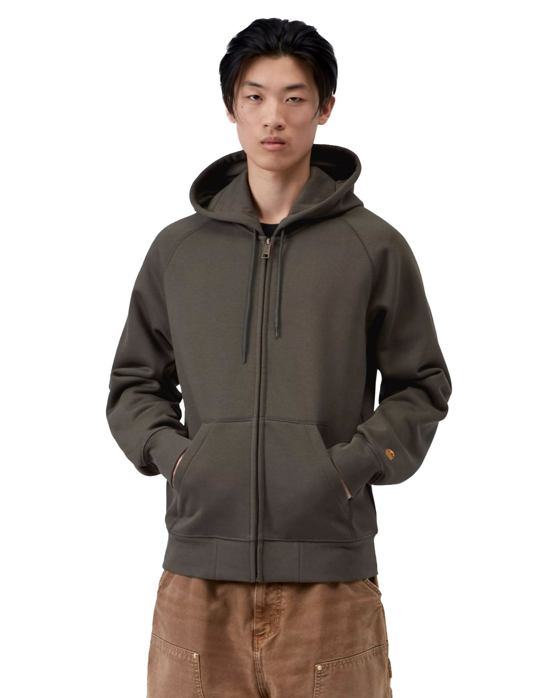 Carhartt Wip Hooded Chase Jacket Shungite-Gold