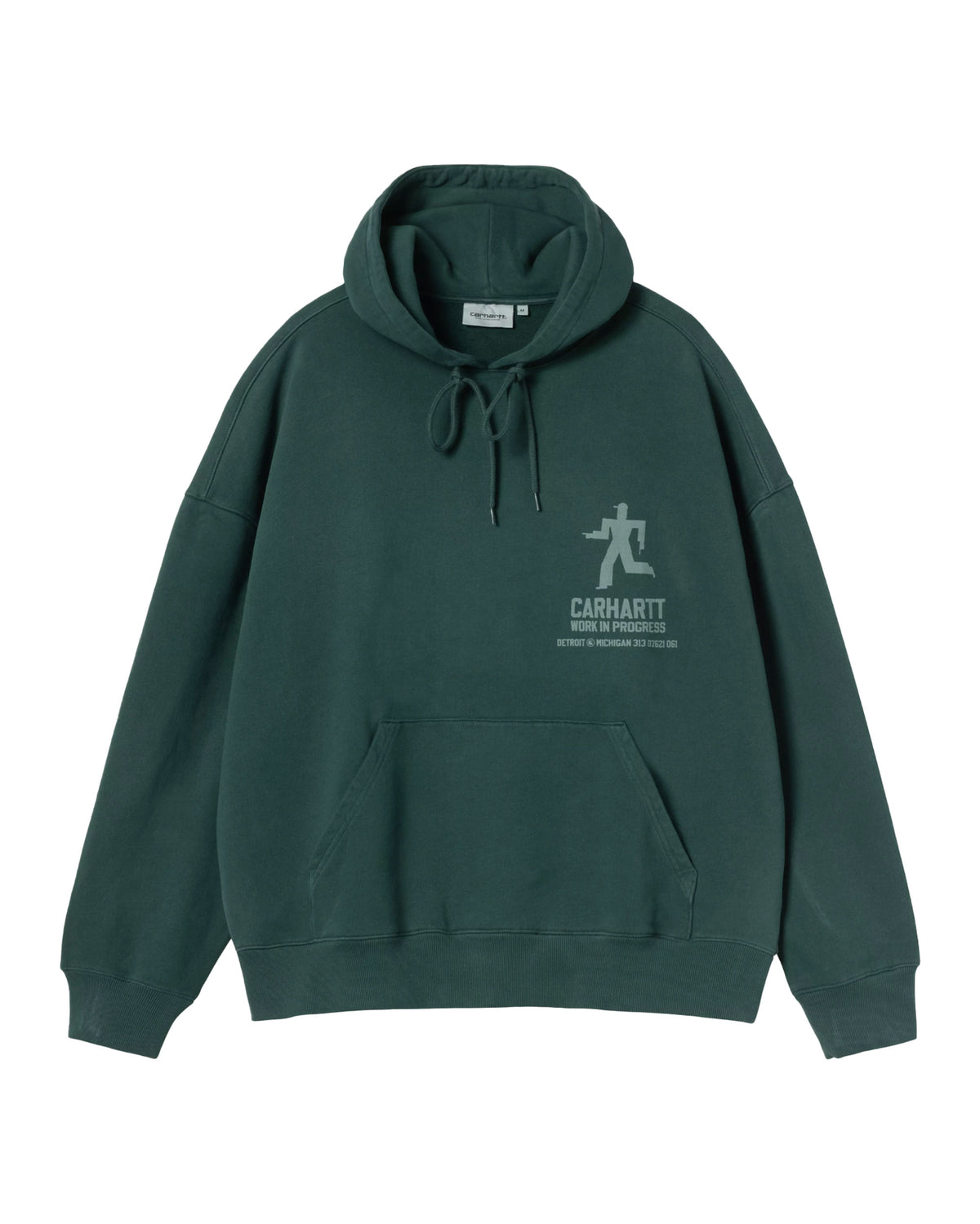 Carhartt Wip Hooded Distance Sweat Dark Fir stone dyed