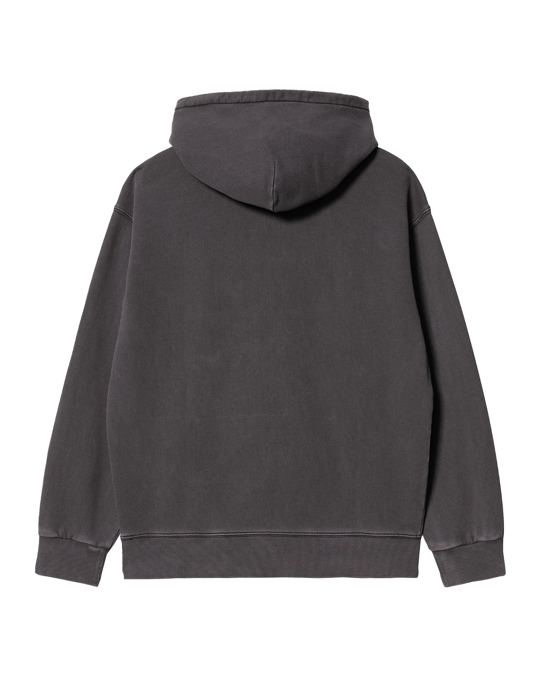 Carhartt Wip Hooded Nelson Sweat Charcoal Garment Dyed