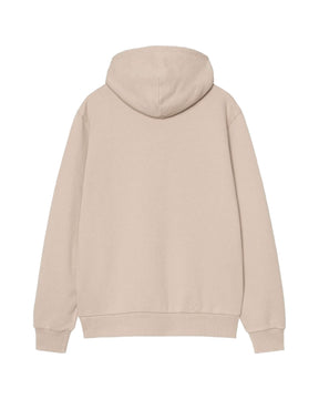 Carhartt Wip Hooded Script Embroidery Sweat Fleur de Sel White